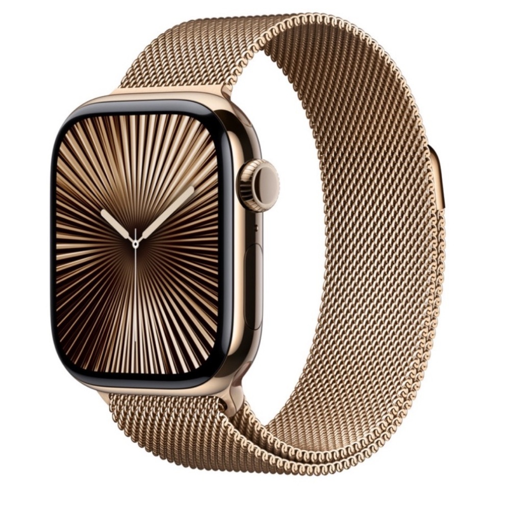 Gold Apple Watch Mesh loop Band